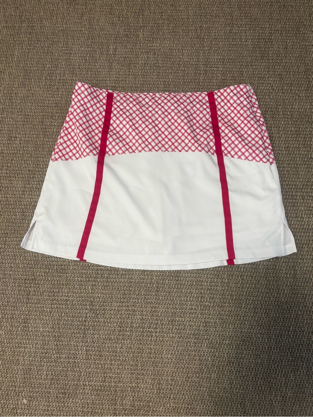 Golf, Tennis, Pickleball White and Pink Patterned Women’s Skirt
